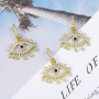 New Design Necklace Jewelry for Womens Wholesale Pendants Oval Devil's Eye Charms for Jewelry Making