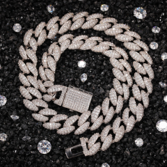 Gold and Silver Plated Men Best Friend Gift 3A Zircon Micro Pave Copper Link Chain Necklaces
