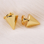 Copper fittings smooth cone pendant 9.3*7.9mm10.7*4mm white zirconium and blue zirconium pendant