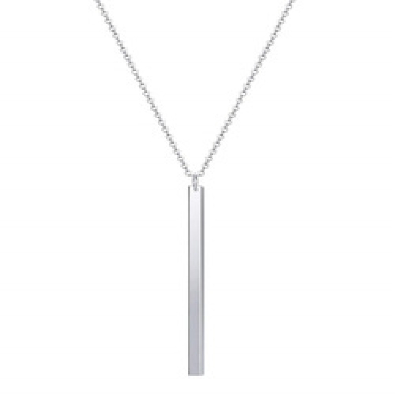 Minimalist Stainless steel necklace Custom Jewelry Simple Exquisite bar Shaped  necklace For Women