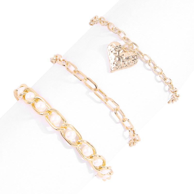 New Trendy Gold Thicker Layered Women Cuban Link Chain Bracelet Bangle for Gift