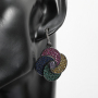 2021 Fashion Jewelry Black Gun Plated Brass Zircon Large Big Statement Stud Earrings For Women