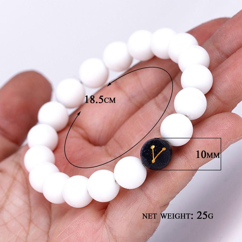 Fashion Design Round Beads High Grade Natural Stone Zodiac Bracelets Luxury Women Girl Jewelry Bracelet Wholesale