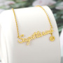 Hot Selling Simple Jewelry Zodiac English Letters Necklace Stainless Steel Gold Plating For Girls 12 Zodiac Pendant Necklace