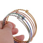 2021 New Style Gold/Silver/Rainbow Color Plated Stainless Steel Bangle