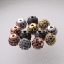 New Design 8MM Zircon Micro Inset Jewelry Beads with Hole