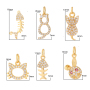 Wholesale Diy Hot Sale Gold Plated Pendants Accessories Fishbone Rabbit Design Handmade Zirconia Bracelets Necklaces Jewelry