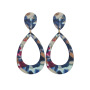 New Arrival Colorful Exaggerated Geometric Acrylic Acetate Drop Fashion Pendant Earrings for Women