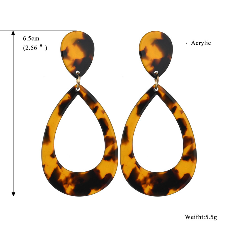 New Arrival Colorful Exaggerated Geometric Acrylic Acetate Drop Fashion Pendant Earrings for Women
