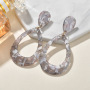 New Arrival Colorful Exaggerated Geometric Acrylic Acetate Drop Fashion Pendant Earrings for Women