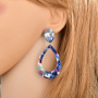 New Arrival Colorful Exaggerated Geometric Acrylic Acetate Drop Fashion Pendant Earrings for Women