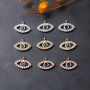Micro Insert Zirconia Jewelry Gold Plated Pendants Devil's Eye Charms for Jewelry Making