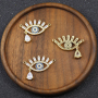 Micro Insert Zirconia Jewelry Gold Plated Pendants Devil's Eye Charms for Jewelry Making