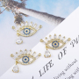 Micro Insert Zirconia Jewelry Gold Plated Pendants Devil's Eye Charms for Jewelry Making