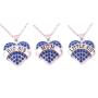 Hotsale Exquisite Charm L Grace Crystal Heart Necklaces Set Mom Big Sis Middle Baby Sister
