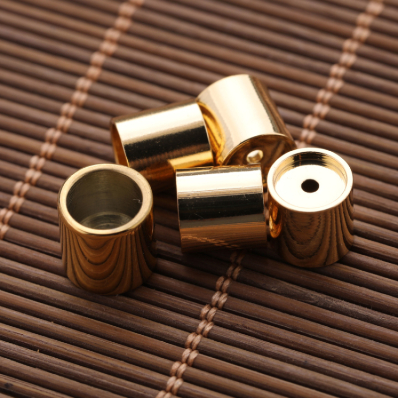 Metal Spacer Beads Cylinder Stainless Steel 18K Gold 7mm for Bracelet Making Customized 228-OS CN;ZHE METALS Accept Luxury 5 PCS
