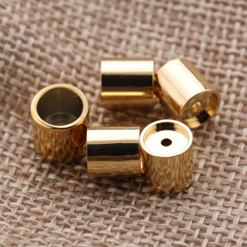 Metal Spacer Beads Cylinder Stainless Steel 18K Gold 7mm for Bracelet Making Customized 228-OS CN;ZHE METALS Accept Luxury 5 PCS