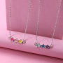 2Pcs/Set Best Friends Forever Couple Gift Jewelry Butterfly Pendant Necklaces Set Chain Necklace