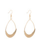 2021 Simple Ins Style Gold Plated Jewelry Vintage Copper Coil Scalloped Openwork Drop Earrings