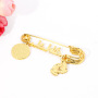 Muslim cartoon alloy electroplating geometric national tide color matching brooch