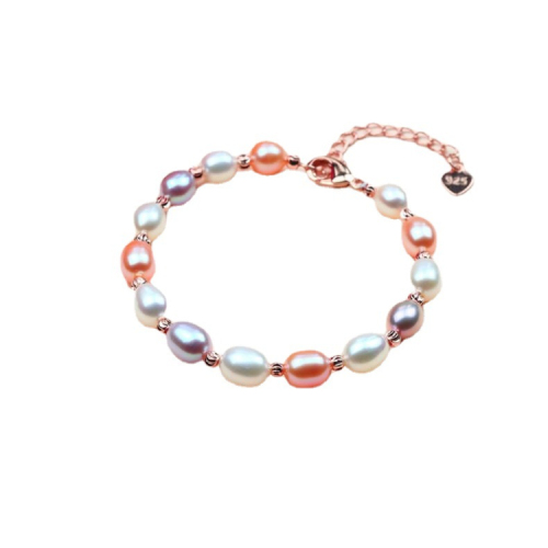 2021 New Trendy High Quality 7MM Freshwater Pearl Bracelet Womens Gift Jewelry Bracelet