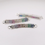 Multi Colors Crystal Micro Pave Double Hoop Pendants Curved Copper Tube Charm Pendants