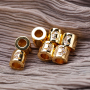 Moon big hole tube bead spacer 6*3mm copper fittings spacer