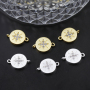 Micro Insert Zirconia Jewelry Gold Plated Pendants Connector Stars Charms for Jewelry Making