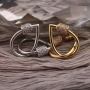 High Quality Clear CZ Gold Micro Pave Carabiner Clasp, Teardrop with Screw Clasp Pendant for Necklace Jewelry Making