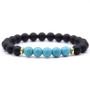 2021 Custom Best Selling Cool Smooth 8mm Natural Stone Beaded Bracelet Mens Bead Bracelets Stone Bead Bracelets