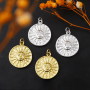 High Quality Trendy Necklace Gold Brass Sun Jewelry Pendants Charms for Jewelry Making