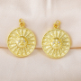 High Quality Trendy Necklace Gold Brass Sun Jewelry Pendants Charms for Jewelry Making
