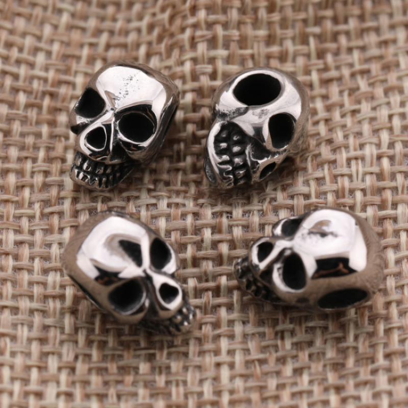 DIY Jewelry High Quality Stainless Steel Skull Charm Pendant with Hole