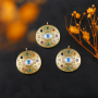 Gold Plated Necklace Pendants Simple Designer Pendants Enamel Devil's Eye Charms for Jewelry Making