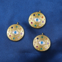 Gold Plated Necklace Pendants Simple Designer Pendants Enamel Devil's Eye Charms for Jewelry Making
