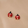 Ladybird Jewelry Gold Plated Metal 14MM Magical Lady bug Stud Earrings for Women