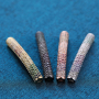 Multi-color Diamond Zircon Bend DIY Jewelry Micro-set Necklace Bracelet Connector Micro Pave Long Tube Charms Pendants or Charms