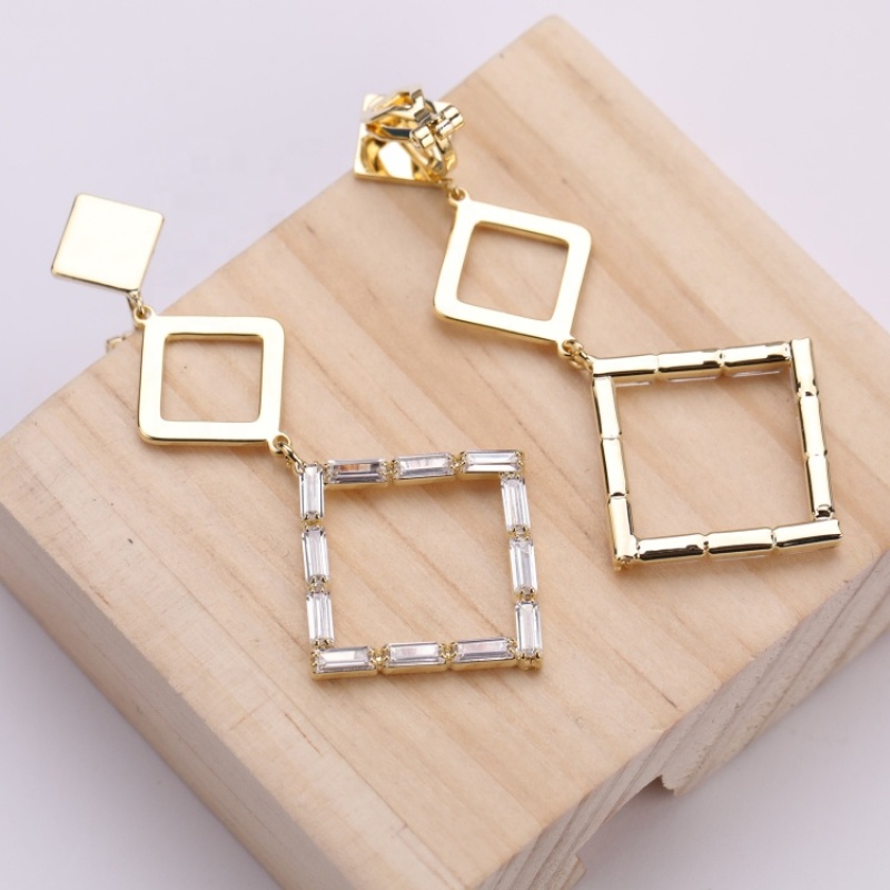 2021 Simple Gold Earrings Designs With Price 925 Silver Earring Post