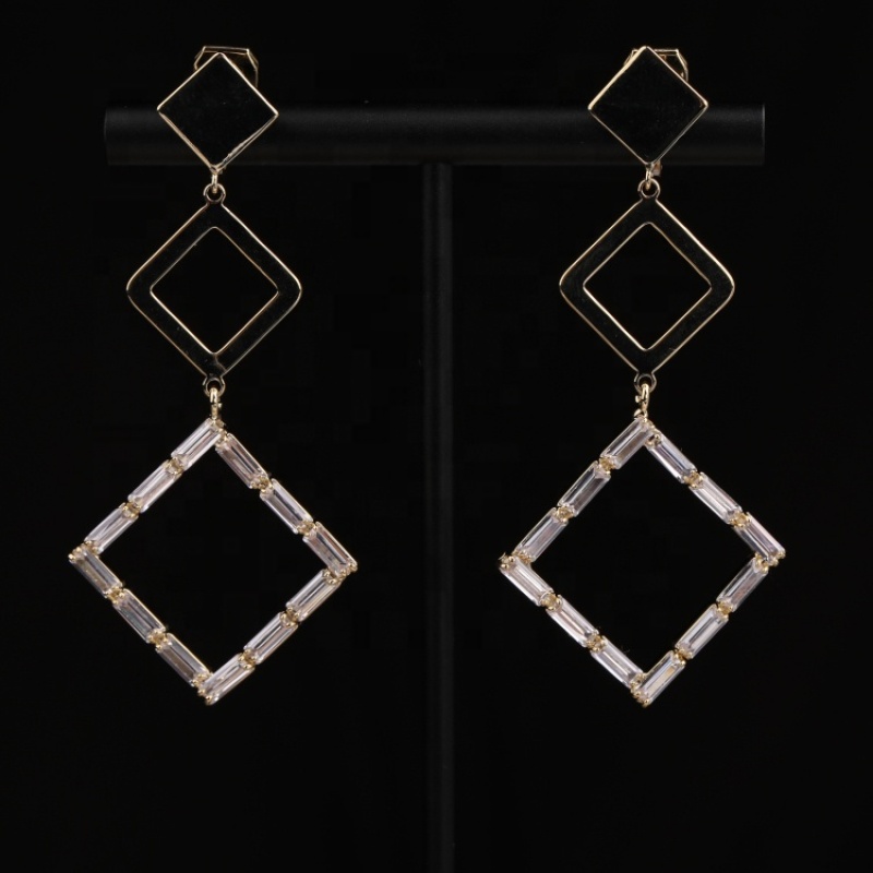 2021 Simple Gold Earrings Designs With Price 925 Silver Earring Post