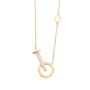 Classic Design Rose Gold Plated CZ Micro Insert Zirconia Pendant Necklace Hollow Clover Flower Necklace