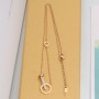 Classic Design Rose Gold Plated CZ Micro Insert Zirconia Pendant Necklace Hollow Clover Flower Necklace