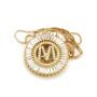 2021 New Fashion Gold Plated Crystal Zircon Micro Pave Letter Pendant Necklace for Women Gift