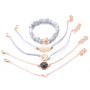 Hot Selling Fashion Gold Charm Jewelry Handmade Beads Luxury Wrap Bracelet Set