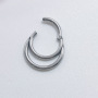 Custom Face Piercing Jewelry 316l Stainless Steel Hinged Double Hoop Segment Septum Lip Cartilage Helix Conch Nose Rings