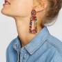 New Arrival Simple Trapezoidal Shaped Colorful Personality Exaggerated Acrylic Jewelry Pendant Earrings for Women