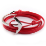 Hot Sale High Quality Cool Men and Women Multilayer Colorful Leather Anchor Bracelet
