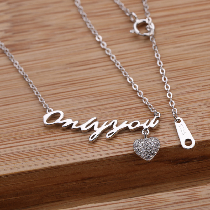 Women Girls Hot Sale Fashion Silver Necklace New Luxury Style Delicate Beautiful Necklace