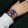 2021 Fashion Turkish blue eyes bracelet adjustable handmade woven red rope devil eye friendship hand rope evil eyes bracelet