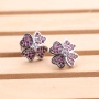 Merry Christmas Symbol Gift Unique Chunky White Gold Hoop Flower Earrings for Women Gift Jewellery
