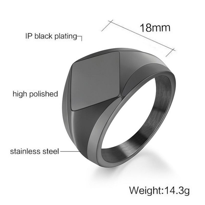 Best Selling Custom Logo Men Rings Gold Engraved Simple Stainless Steel Women Men Rings